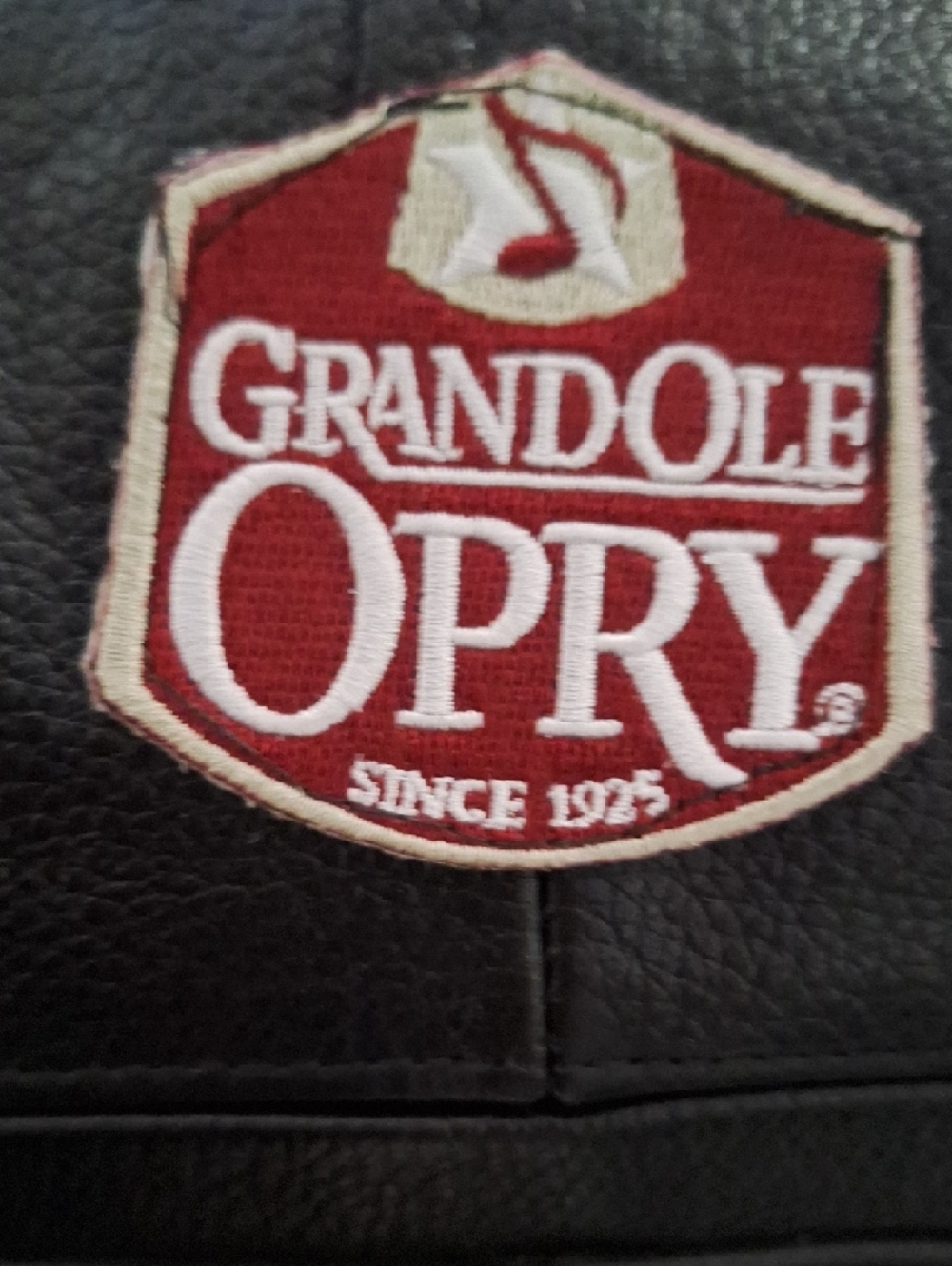 Black Leather Women's Vest with Music City Patches - Picture 8 of 11